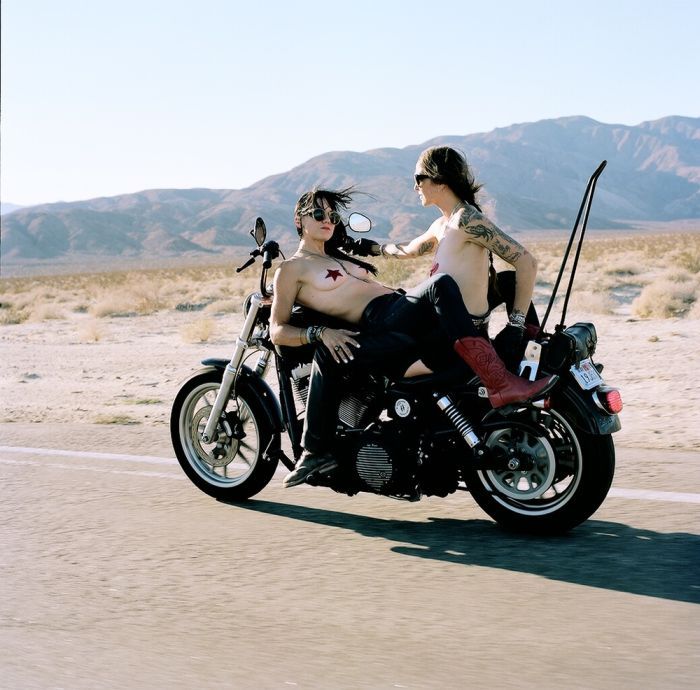 Girls on a motorcycle in Jinan