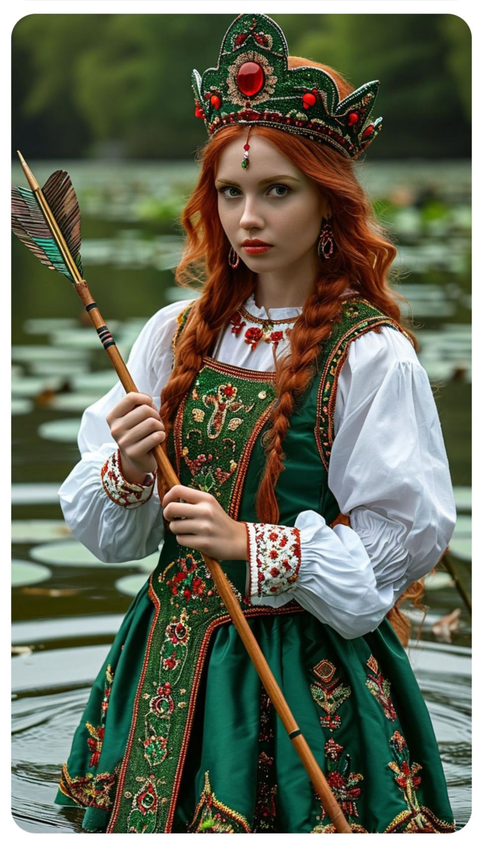 Nude girl Girls in Slavic costumes in Jinan